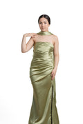 VESTIDO LARGO VERDE