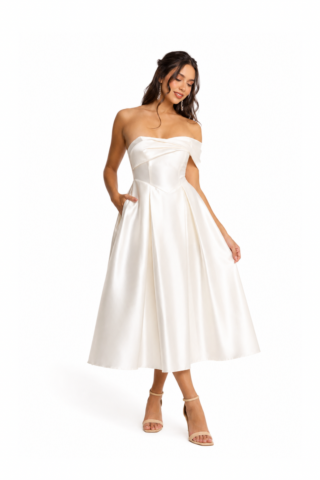 VESTIDO MIDI IVORY