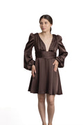 VESTIDO CORTO CHOCOLATE
