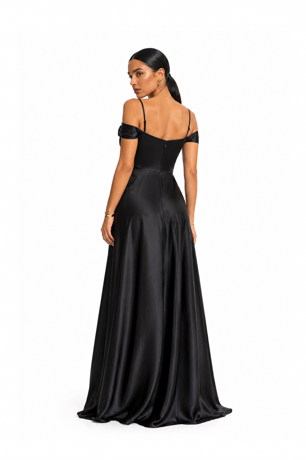 VESTIDO LARGO NEGRO