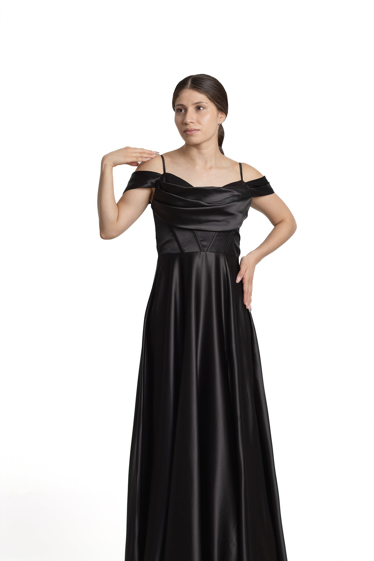 VESTIDO LARGO NEGRO