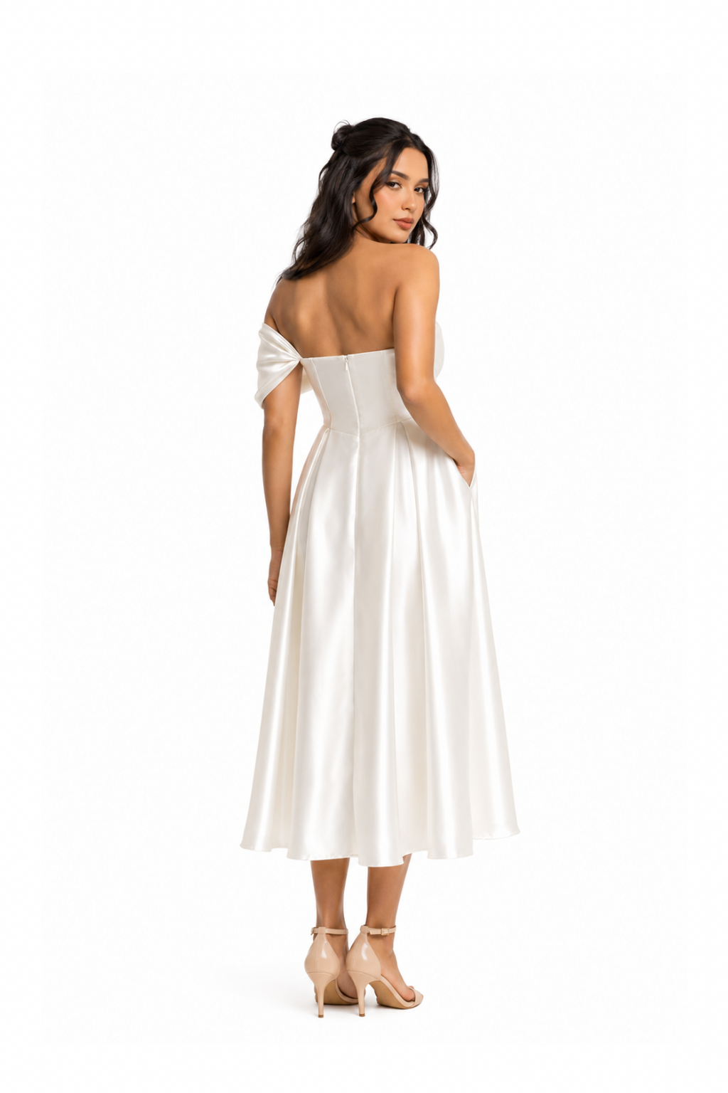 VESTIDO MIDI IVORY