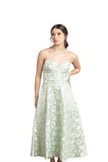 VESTIDO MIDI VERDE FLORES