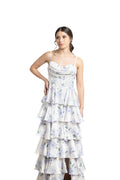 VESTIDO LARGO LILA FLORES