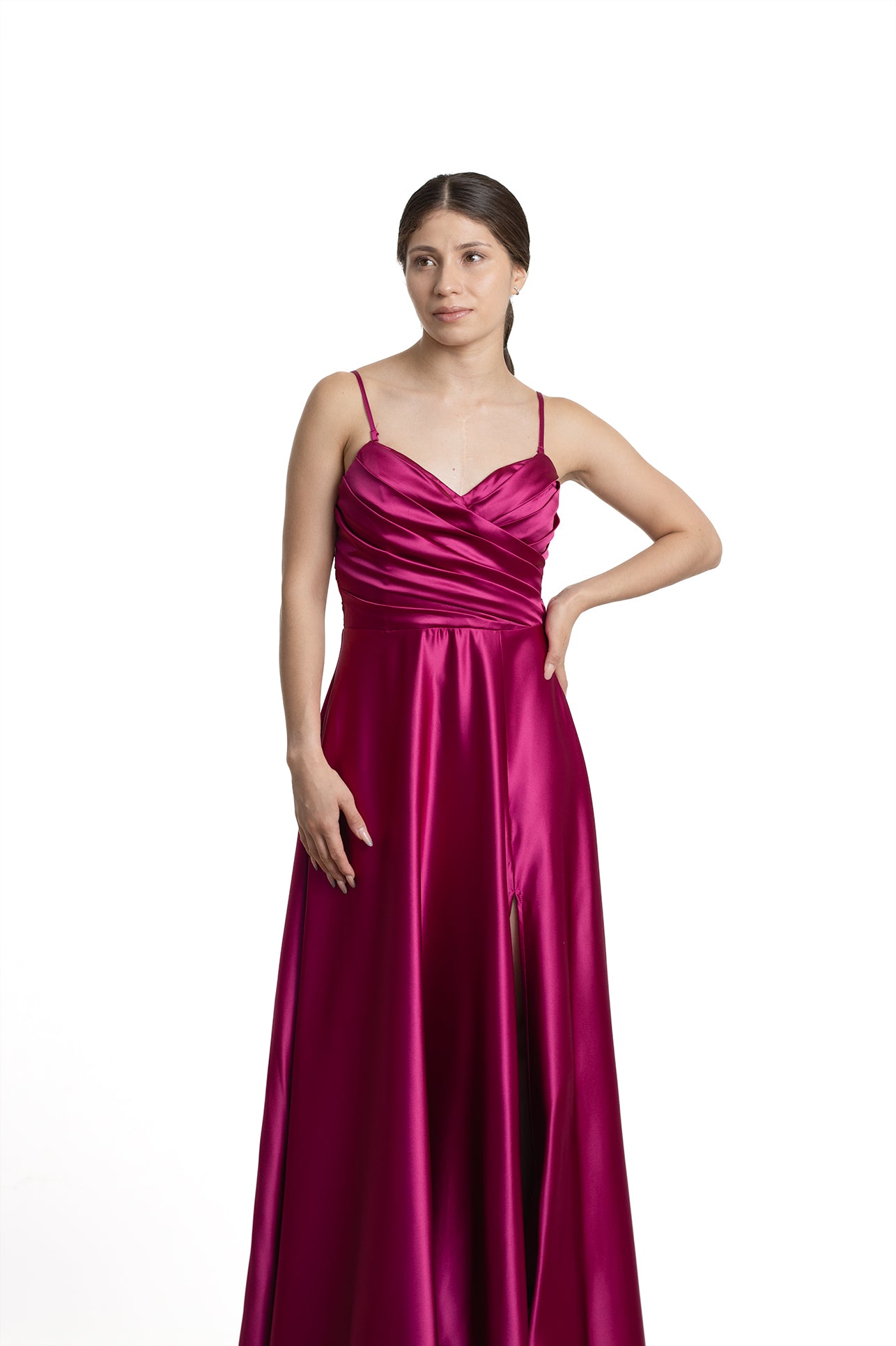 VESTIDO LARGO MAGENTA